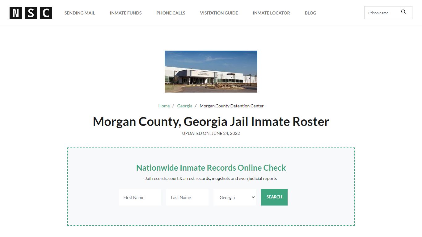 Morgan County, Georgia Jail Inmate Roster